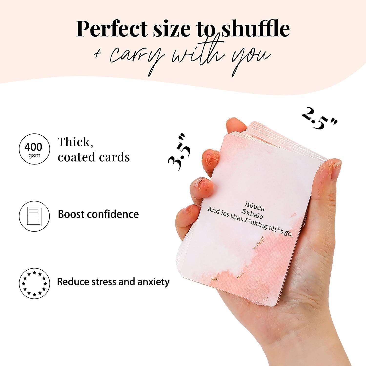 Badass Affirmation Cards - Daily Motivational and Inspirational Cards for Women