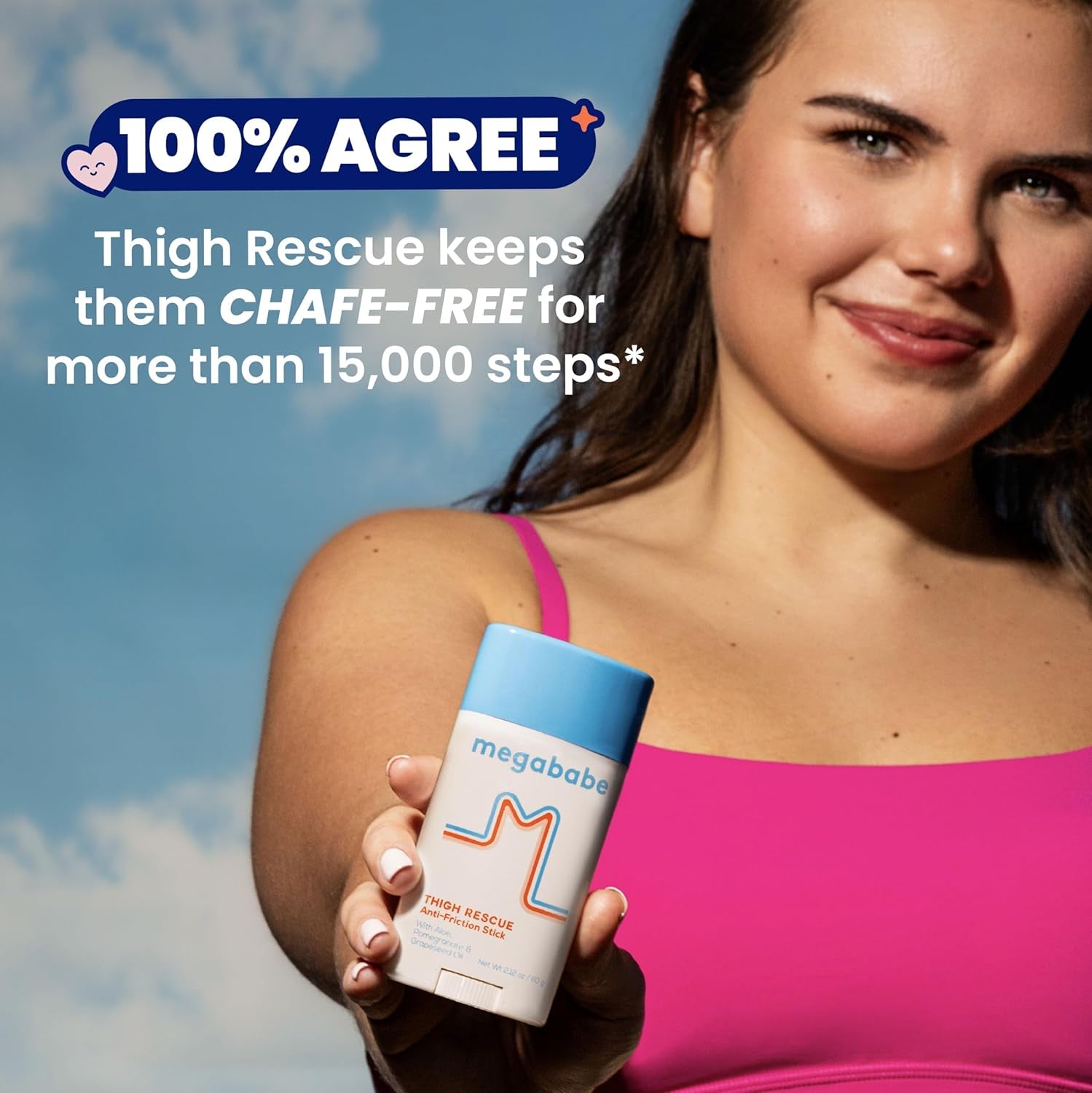Thigh Rescue Anti-Chafe Stick | Prevents Skin Chafe & Irritation | Thighs, Arms, Bra-Lines & More