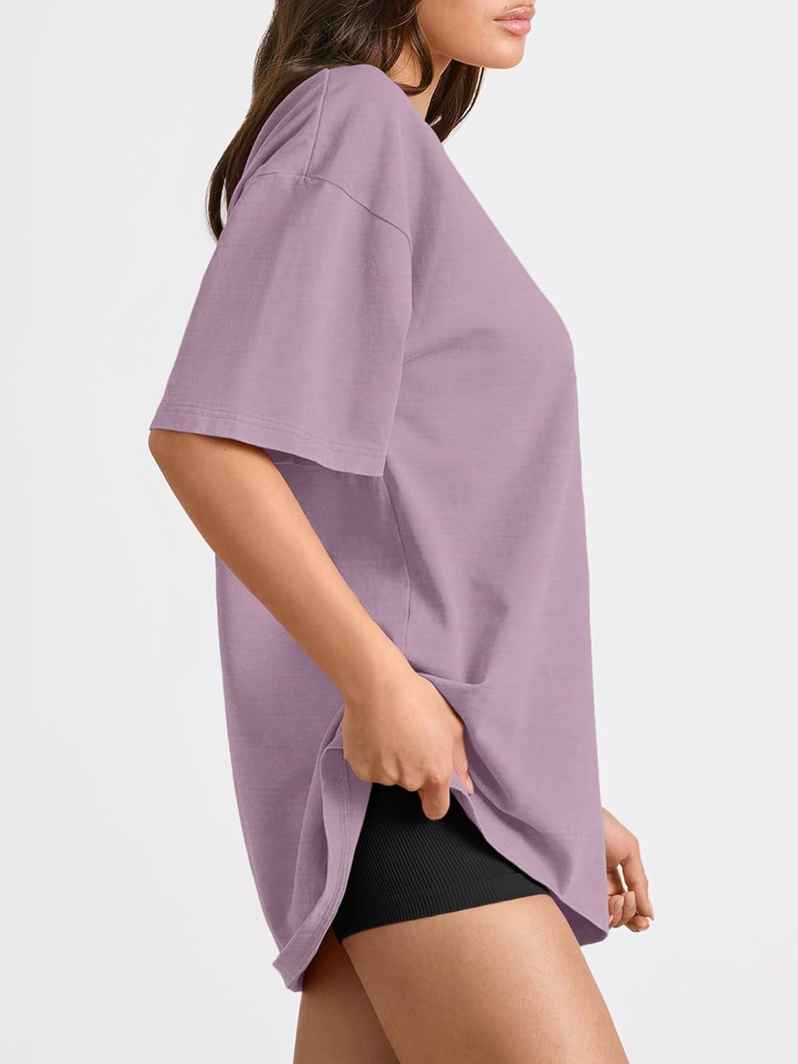 Womens Oversized Summer T Shirts Fashion Workout plus Size Tops Short Sleeve Beach Vacation Gym Clothes 2025
